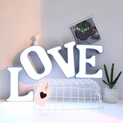 Creative LED Letter Lights Night Light Plastic English Letters Light Lamp Decor