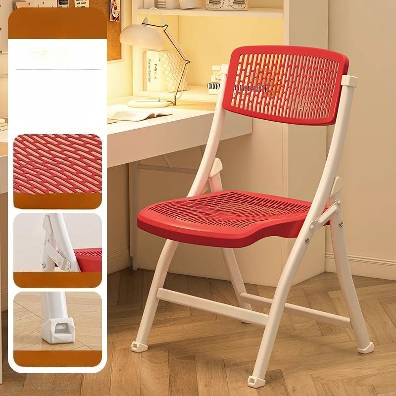 Folding Chair with Backrest – Dormitory Computer Chair, Training & Conference Chair, Household Dining & Office Plastic Stool