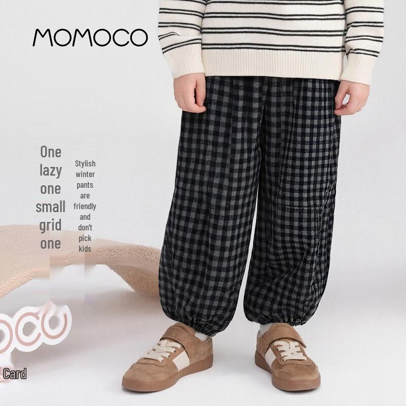 MOMOCO Boys  Fleece-Lined Plaid Casual Pants 150