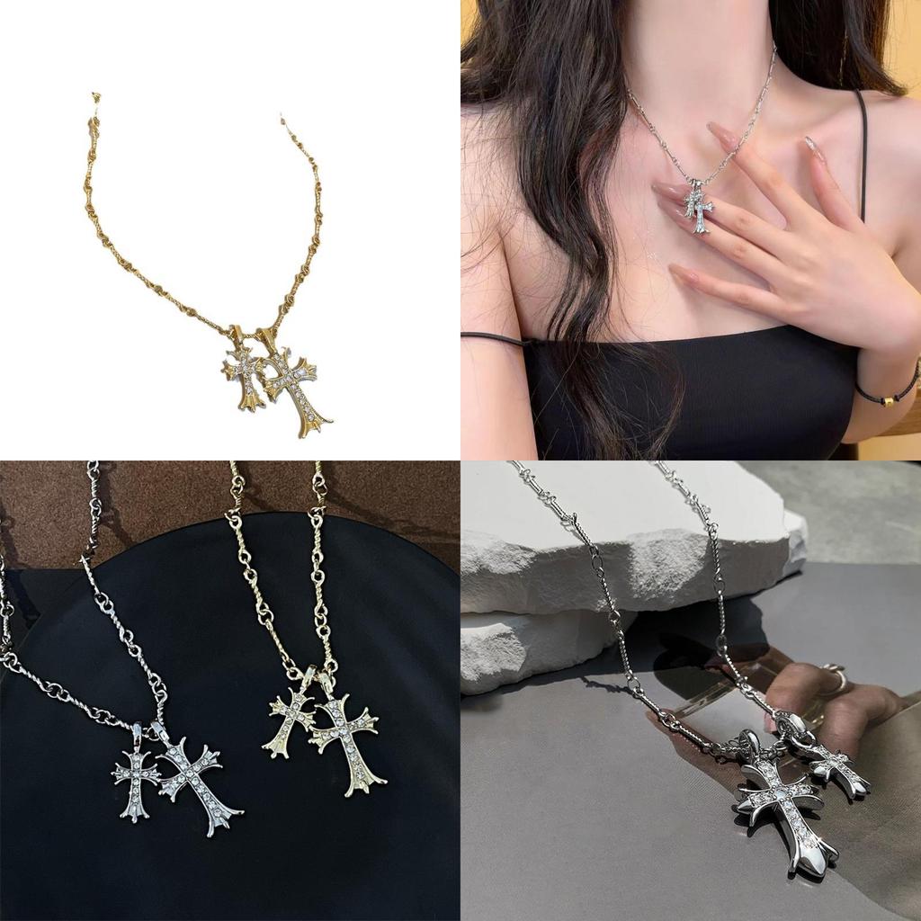 Elegant Long Cross Necklace For Women Made Of High Quality Alloy With Fashionable Designs For Summer 2024