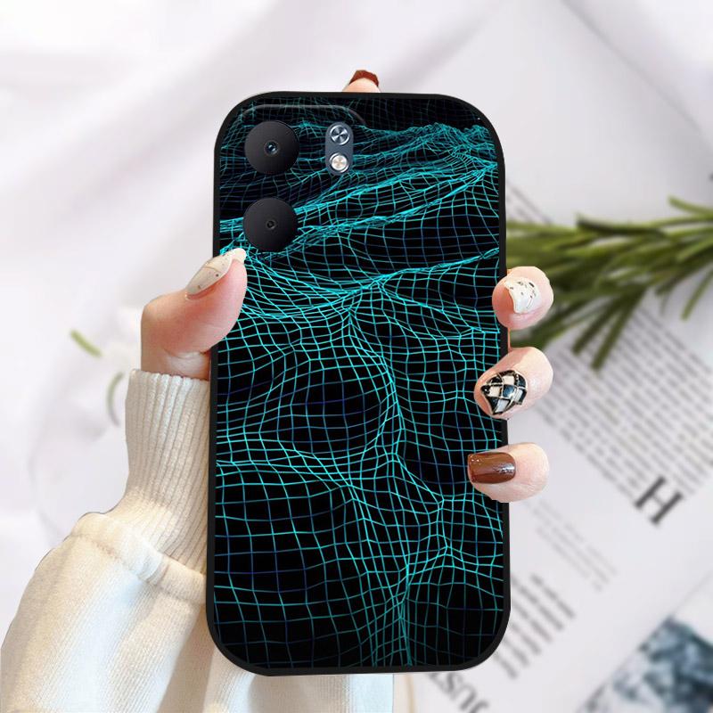For OPPO A5X Case Fashion Painting Black TPU Soft Silicone Case For OPPO A5X 5G CPH2733 OPPOA5X 4G CPH2725 Back Cover Shell Capa