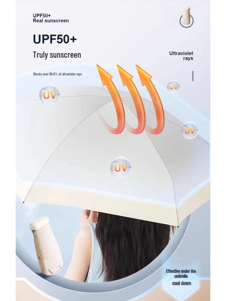 40% Off Compact Capsule Umbrella – Sunshade & UV Protection, Rain or Shine