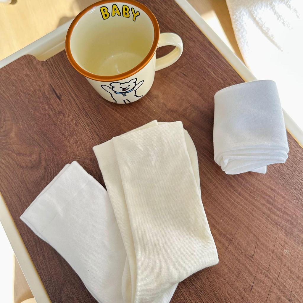 Xiaohongshu Women's Postpartum Loose-Mouth Cotton Socks - Black & White, Thin, Boneless, Pile Style for Spring & Summer.