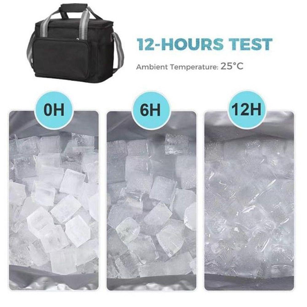 Handheld Insulated Cooler Bag Oxford Cloth Cooler Lunch Box Durable Thermal Lunch Bag  Camping