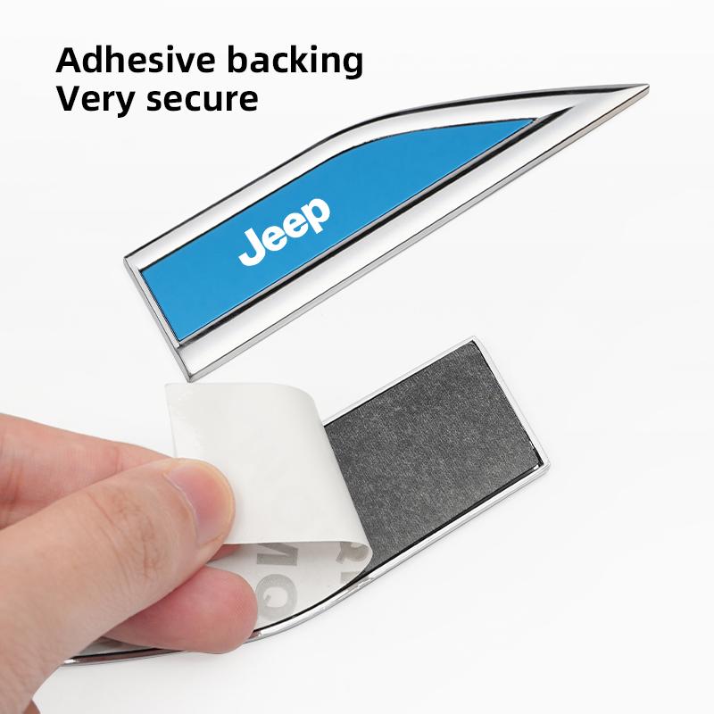 2Pcs Metal Stickers Car Body Decoration Stickers For Jeep Renegade Compass Grand Cherokee IIJ Wrangler Patriot Rubicon Liberty