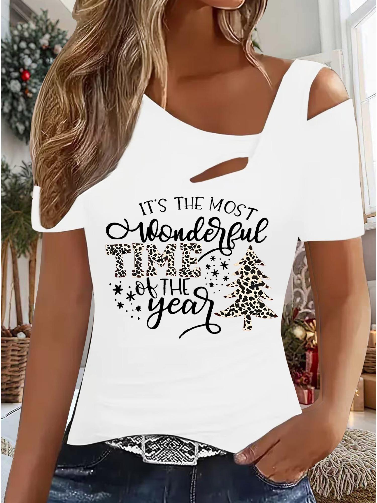 

Женский Новый Повседневный Топ Рождество Хэллоуин Рождественский Подарок Топы Рубашка Блузка XXL белый