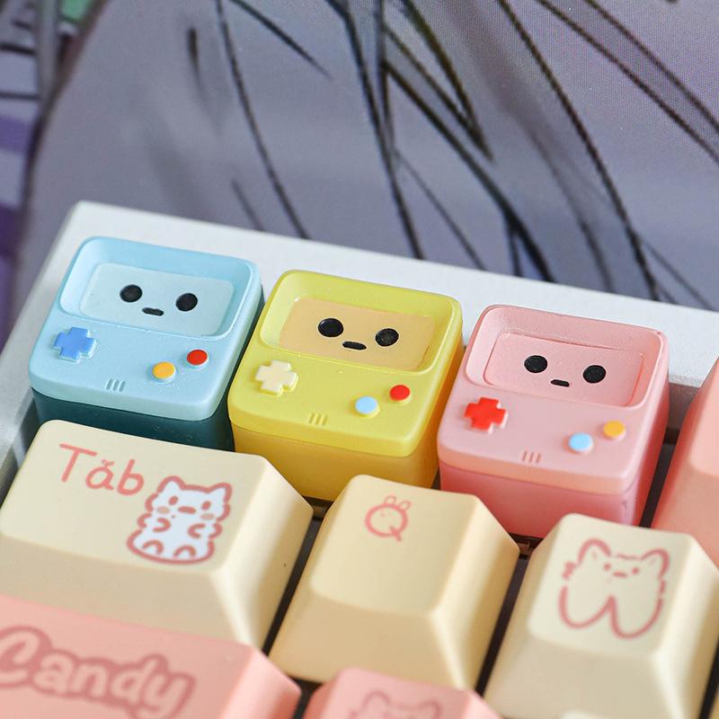1Pcs Kawaii Esc Replacement Keycap Single Resin Retro Game Console Translucent Keycaps Arcade Mechanical Keyboard Accessory