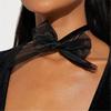 Fashion Black Mesh Bowknot Neckband Choker Jewelry Temperament Elegant Neck Chain Women Clavicle Chain Necklace