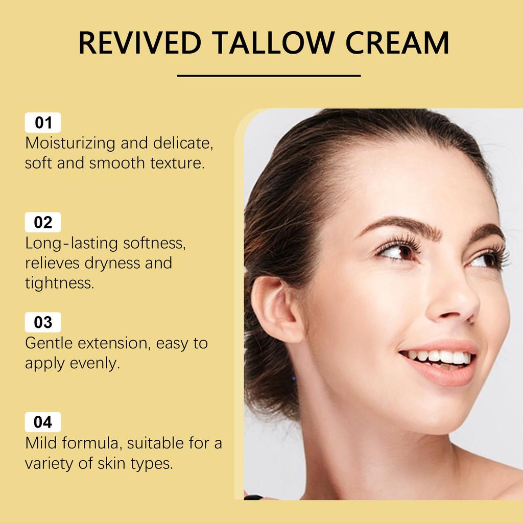 Tallow Honey Balm  Cowfat Face Cream Nourishes And Tender Skin, Repairs And Soothe The Face, Moisturize And Tighten The Skin 60g