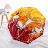 Retro Art  pattern, automatic folding umbrella, portable and foldable design, 8 ribs, a Christmas or birthday gift.