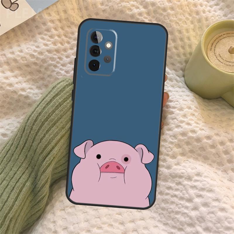 Cartoon Pig Case For Samsung Galaxy A16 A33 A36 A56 A26 A15 A55 A53 A35 A22 A32 A52 A54 A34 A14 A05 A06