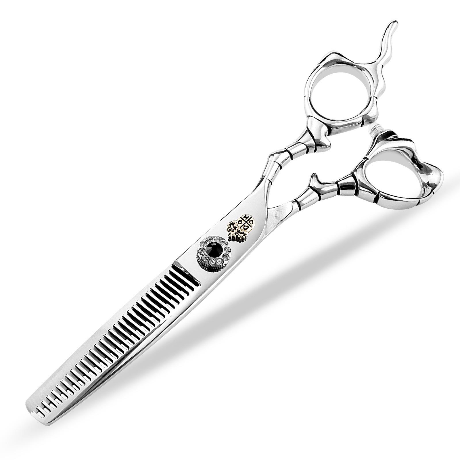 Napson 6.0-inch Silver Hairdressing Barber Scissors: Straight, Serrated & Thinning Shears for Bangs