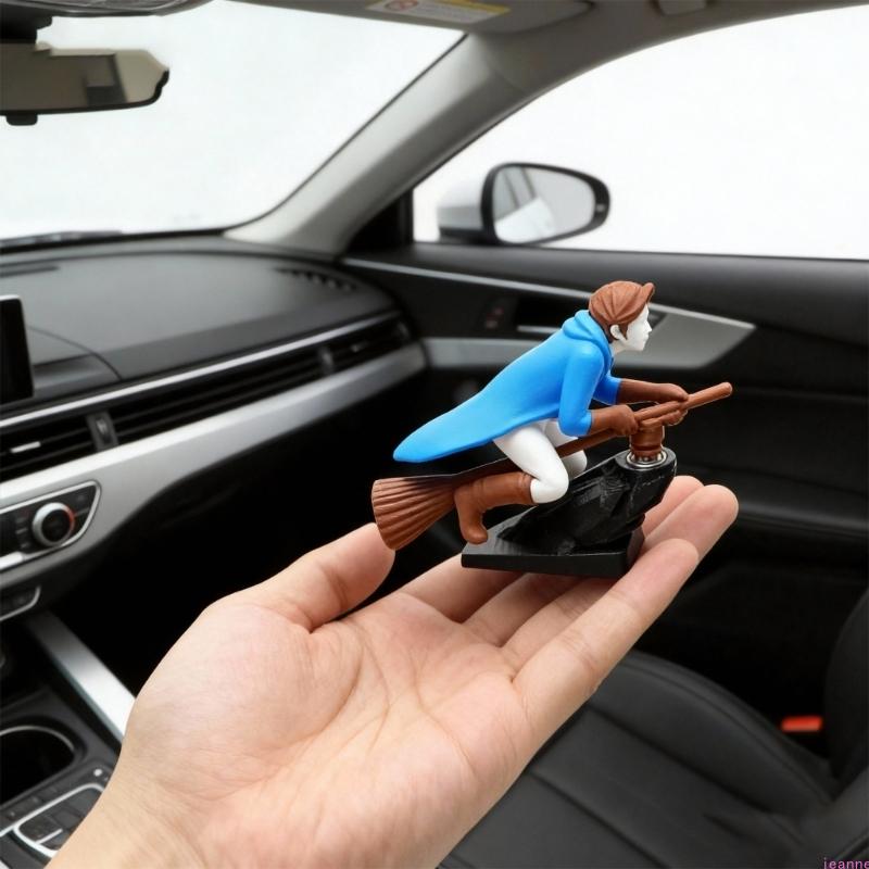 Witch and Wizard Dashboard Drift Ornaments, Fun Drift Turn Wizard Decor, Fantasy Car Decoration Gifts for Enthusiasts Vehicle In