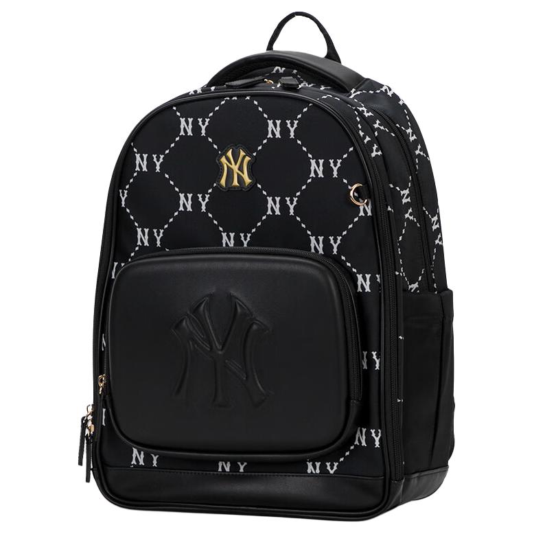 New MLB Artificial Leather Backpack Small Unisex Black 7ABKMC25N-50BKS