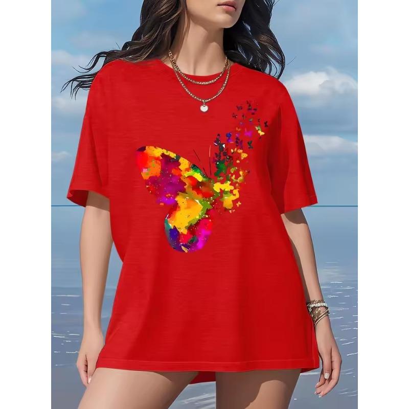 

Женская футболка большого размера с коротким рукавом белого цвета, очаровательный 3D-принт в виде леденца в форме сердца, повседневный милый стиль для лета XS