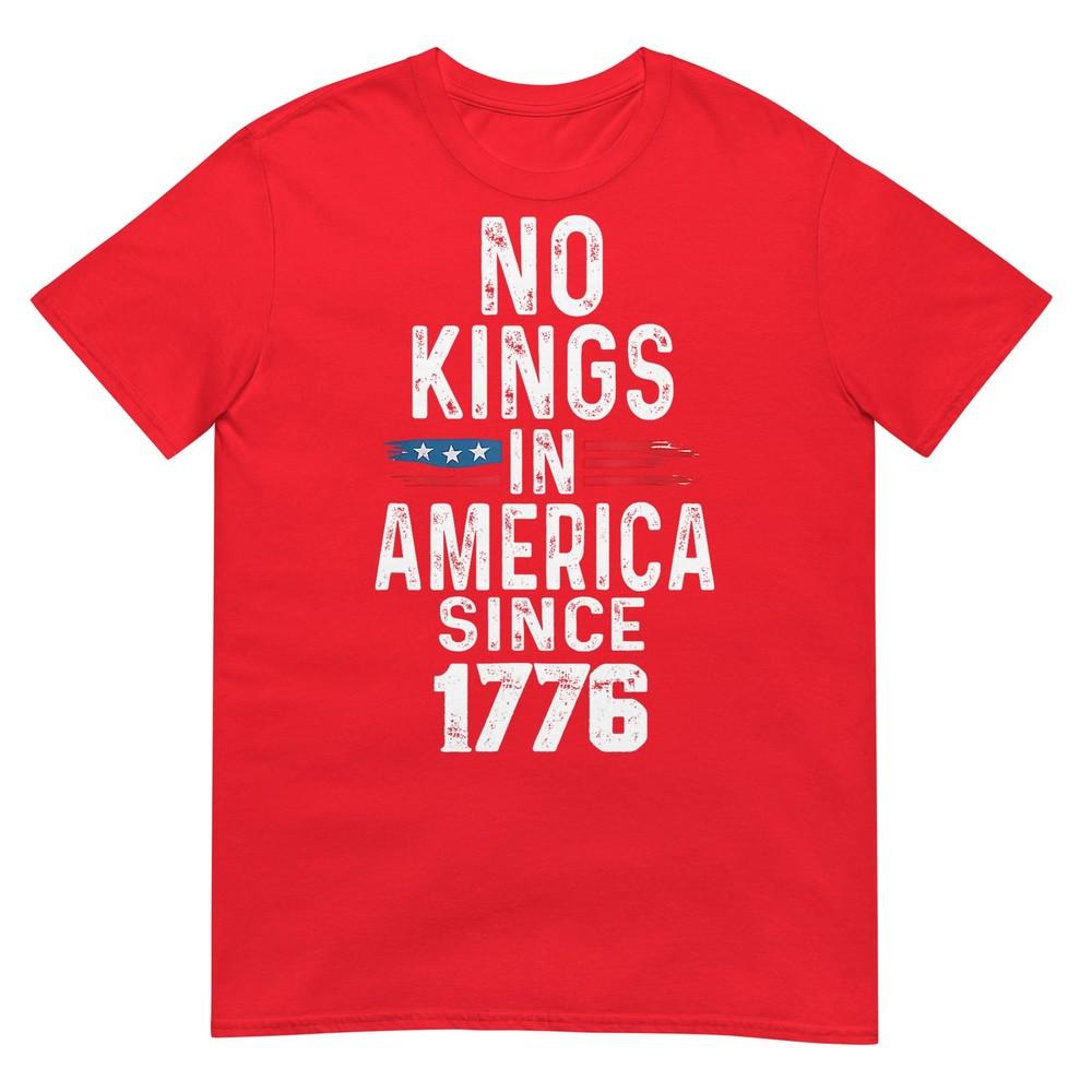 No Kings In America Since 1776 Vintage Us Flag 4th Of July Tshirt S