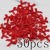 (50 Pcs) 4*4cm Colourful Ribbon Bows Small Size Polyester Satin Ribbon Bow Flower DIY Craft Decoration
