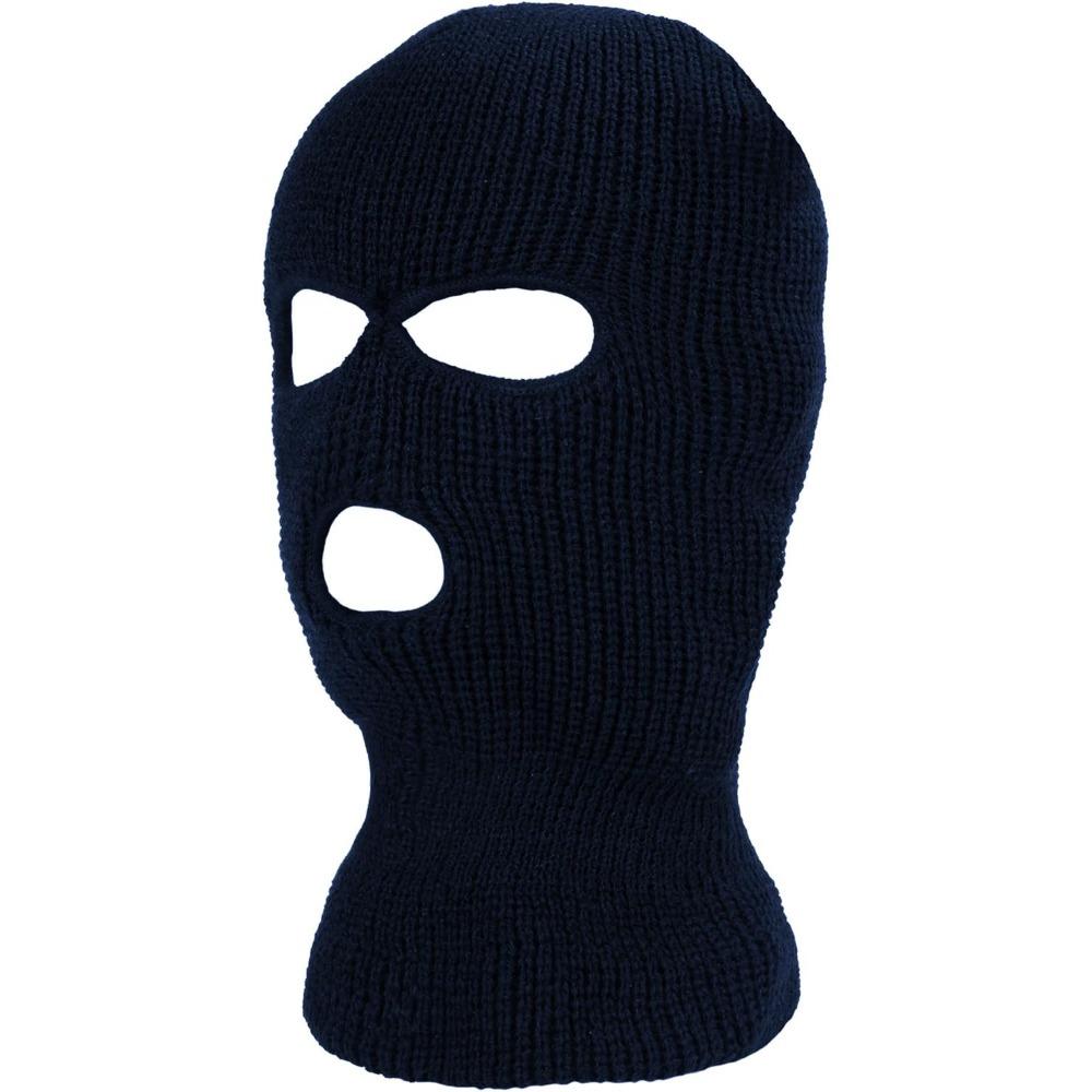 3-Hole Knitted Full Face Cover Ski Mask, Adult Winter Balaclava Warm Knit Full Face Mask for Outdoor Sports