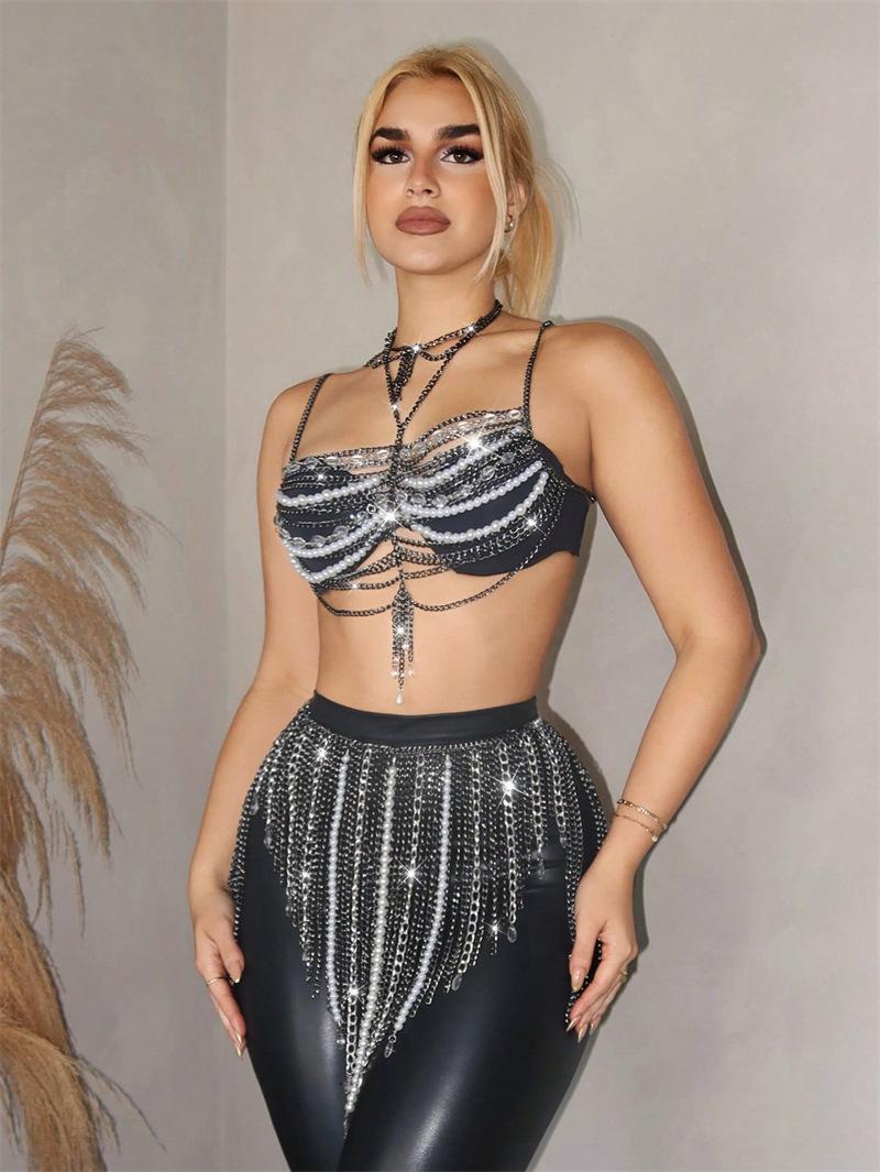 

Новый ручной работы цепочка на шею драгоценный камень сексуальные красотки модный женский костюм L