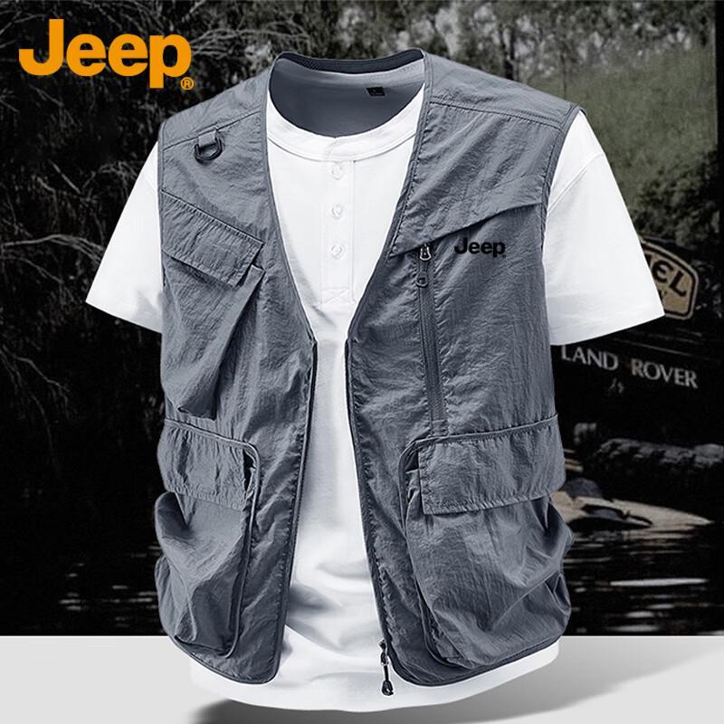 

JEEP Men s Multi-Pocket Outdoor Photography Fishing Vest 2XL