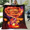 Rose Blanket, Soft Cozy Floral Throw Blanket Gift for Girl Women, Fuzzy Comfy Flannel Blanket for Couch,Travel,Bed,House Decor