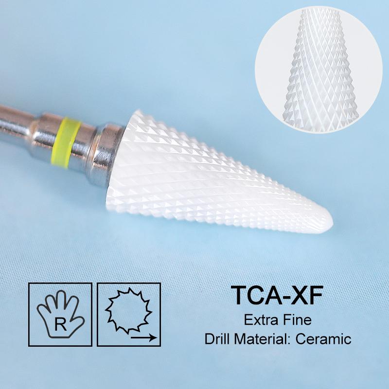 Ceramic Milling Cutter Flame Carbide Nail Drill Bits Pink Gel Remover Electric Machine Drills Polishing Peeling Nails Art Tools