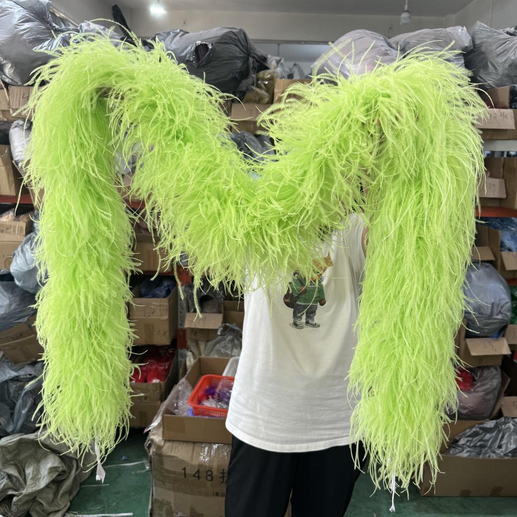 DIY 2 Meter Flauschige Straußenfeder-Boa 1-lagig bis 20-lagig Dick Schal aus hochwertigen Federn zur Dekoration von Brautkleidern Individuell anpassbarer DIY-Schal