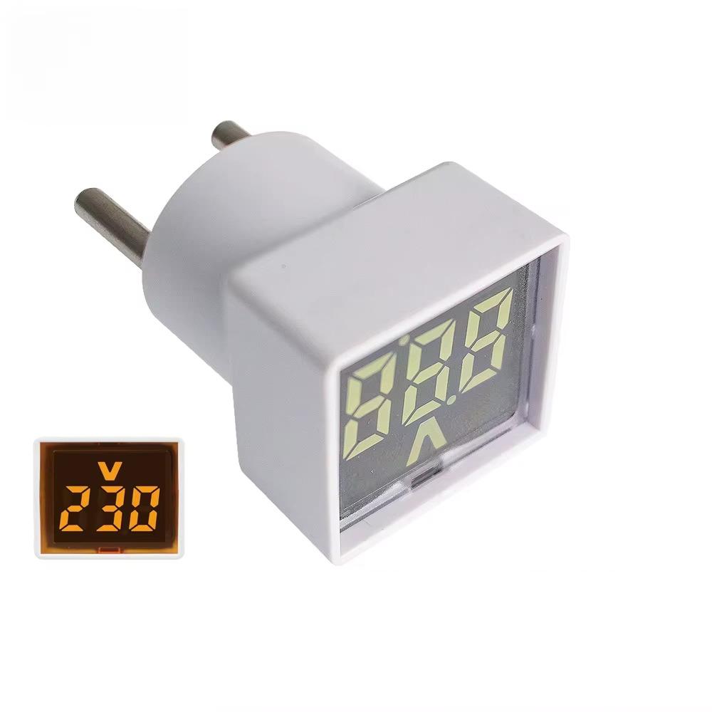Digital Voltmeter 220V Mini Voltage Meter LED Digital Display Voltmeter Indicator Light EU Plug Volt Tester Detector Pilot Lamp