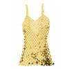 European And American Jewelry, Personalized Nightclub Style V-Neck Suspender Dress, Sexy Geometric Hollow Sequined Body Chain