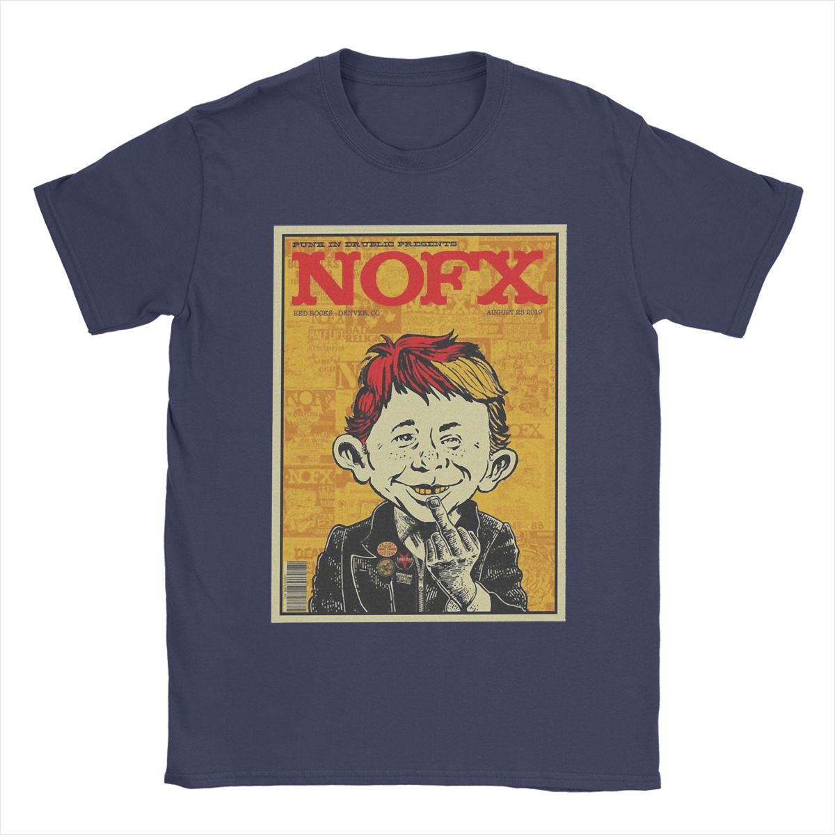 

Funny Nofx Punk In Drublic T-Shirts Men Round Neck 100% Cotton T Shirts Short Sleeve Tees Gift Idea Clothes M