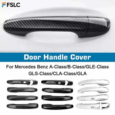 Door Handle Cover For Mercedes Benz A-Class B-Class GLE-Class GLS-Class CLA-Class Cars Accessories Chrome Silver Glossy Black