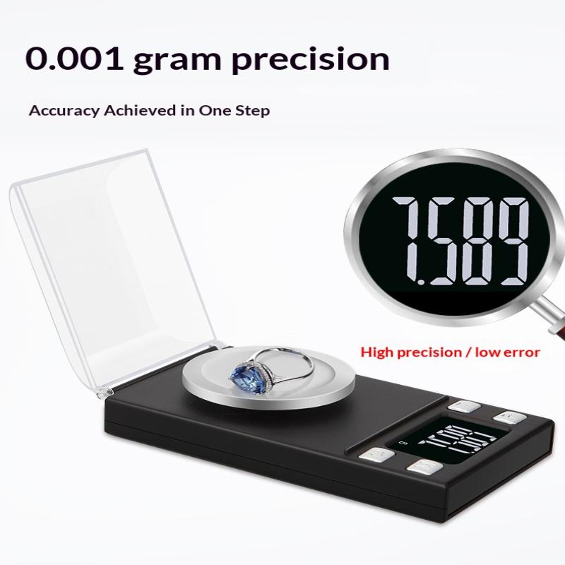 High Precision 0.001G Jewelry Pocket Scale Digital Carat Diamond Milligram Weighing Balance For Ingredients And Gems