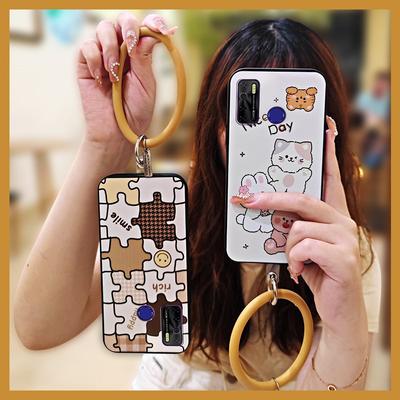 Jugendschutzhülle für Tecno Camon15/15Air/16S/KD7H/CD6/CD7/Spark5/5Pro Ring Niedliche Weiche Hülle Schmutzabweisend