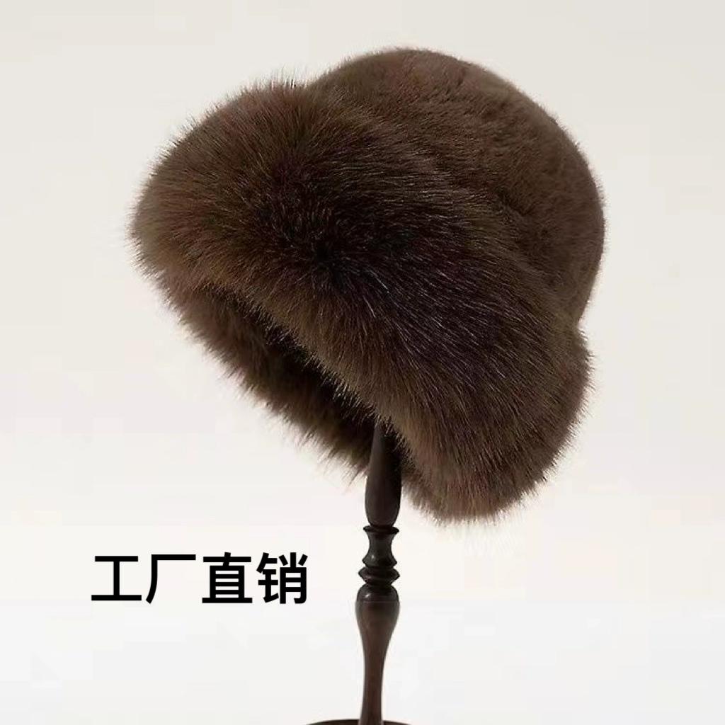 Høst og Vinter Kald Hvit Varm Lue Nordøst Basinlue Ørelue Ansikt Liten Mongolsk Lue Plysj