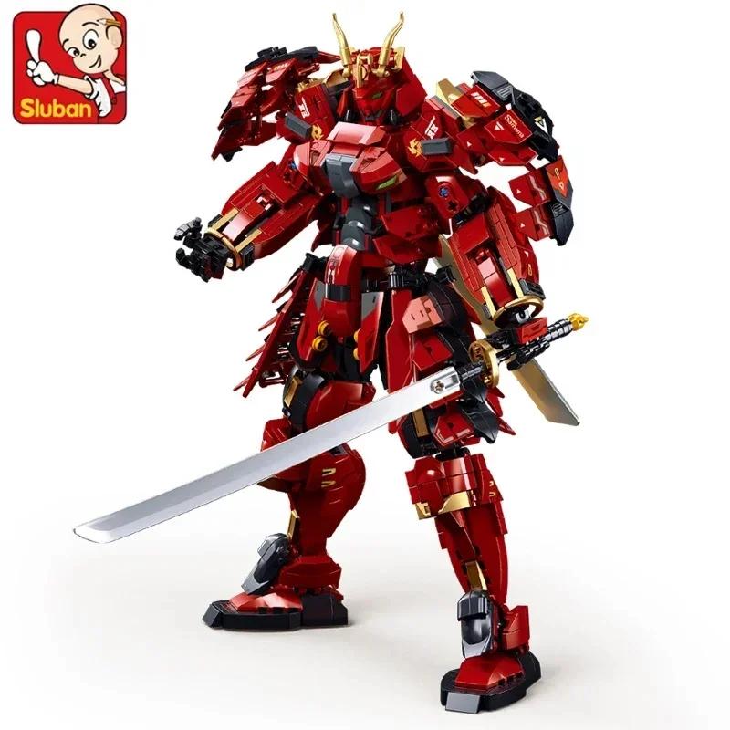 Ungiftig 923 Teile Flammenkrieger Mecha Bausteine Gepanzertes Mech Bewegliche Gelenke Figur Modell Steine Schreibtisch Deko Kinder DIY Spielzeug Geschenke