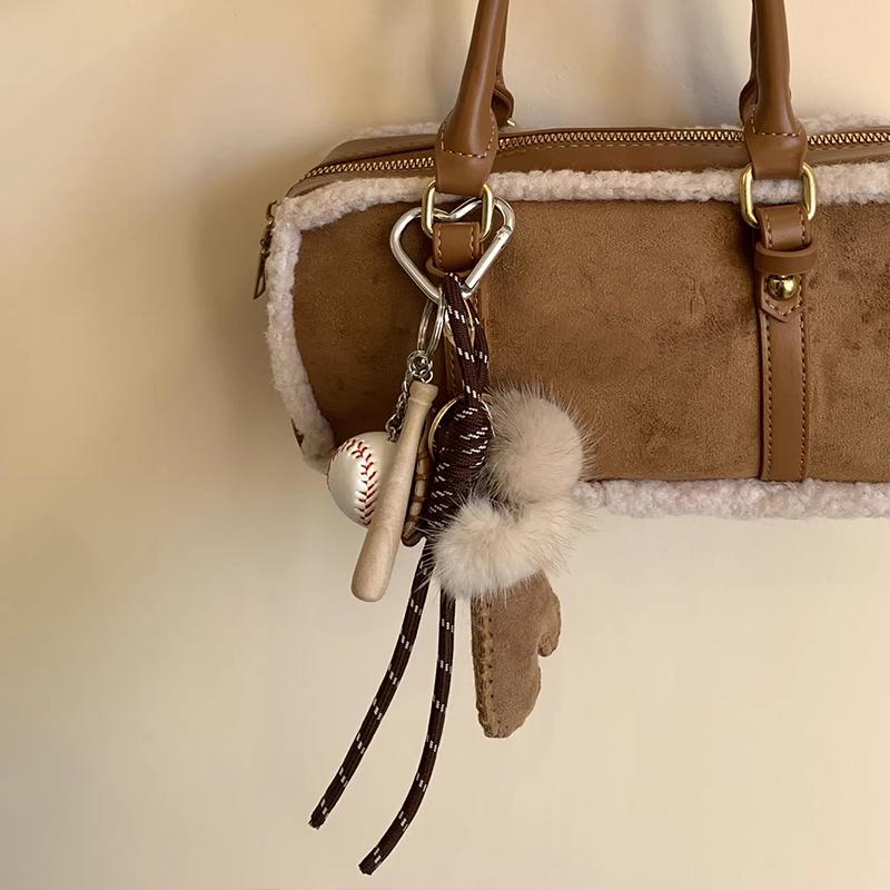 Bag Charm Mink Fur Bag Pendants Mini Gloves Cute Sweet Bag Accessories Multifunctional Charm