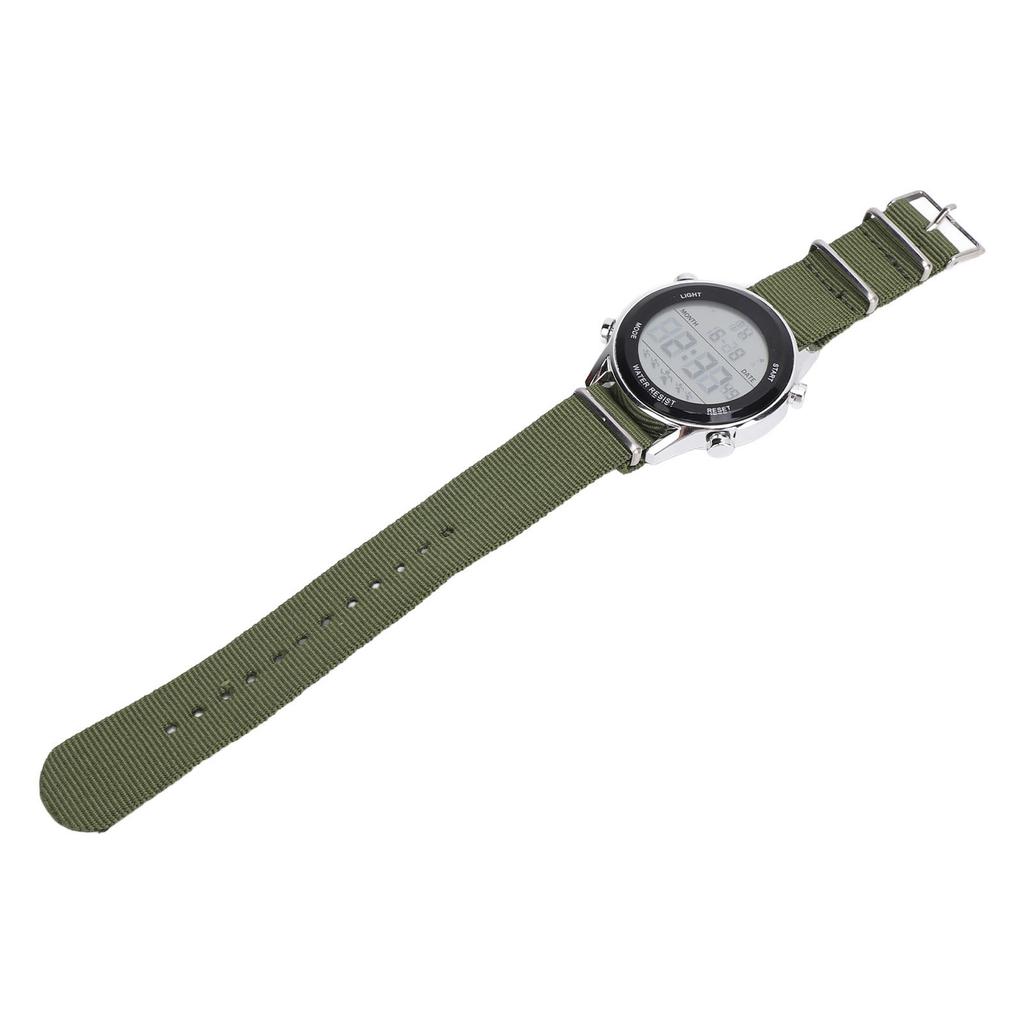 Mens Digital Sports Waterproof Watch Dual Time Zone Stopwatch Calendar Day Display Alarm Clock EL Backlight 50m