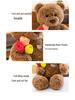 Rose Bouquet Bear Plush Doll - Cute Gift for Couples & Girls