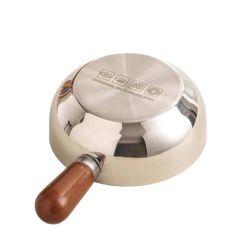 Stainless Steel Mini Pot with Lid, Ideal for Single-Serve Noodles, Soups, and Baby Food