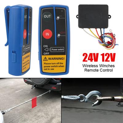 24V 12V Dual Hörer Schalter Controller Für Jeep ATV SUV Anhänger Auto Zubehör Drahtlose Elektrische Winde Fernbedienung