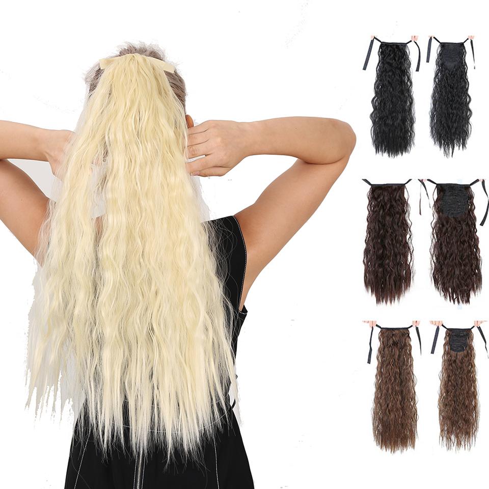 Women Ponytails Hair Extensions 22inches Afro Kinky Curly Hair Ponytail Hairpiece Drawstring Ponytails KTB