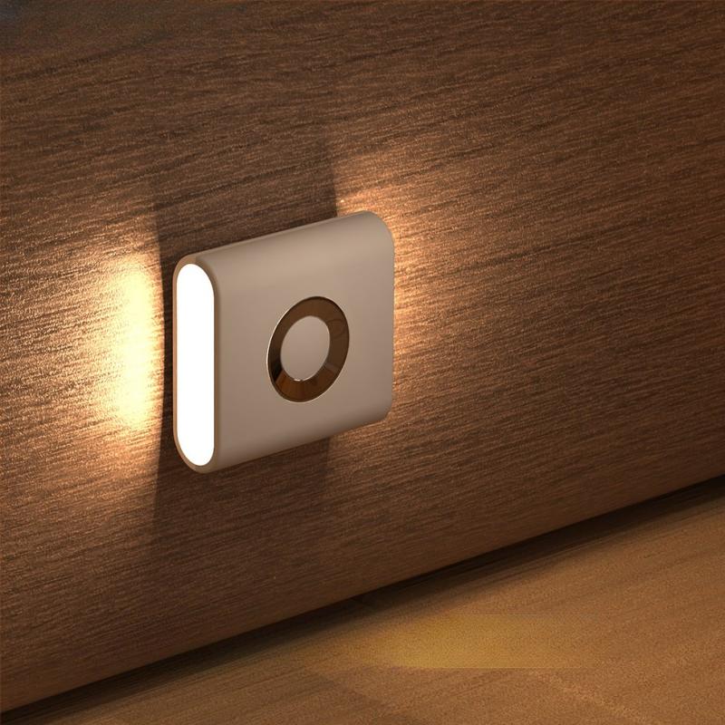Motion Sensor Light LED Type C Rechargeable Wireless Night Light For Bedroom Staircase Hallway Indoor Lighting Closet Light