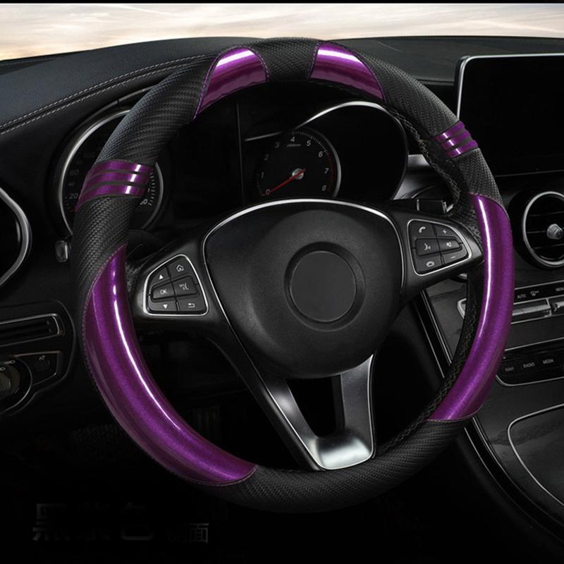 Car Steering Wheel Cover Cute Cat Ears Universal Summer Non-slip Sweat-absorbent Steering Wheel Handlebar Cover Car