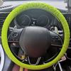 Car Steering Wheel Protector Covers 15inch Anti Slip Cover Elastic Geometric Pattern Cover Silicone Car Accessories