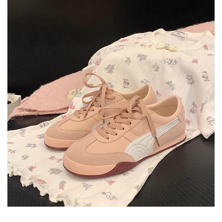 Grape mother same casual shoes Forrest Gump women's shoes lace-up casual leather German training shoes women's little white sports shoes