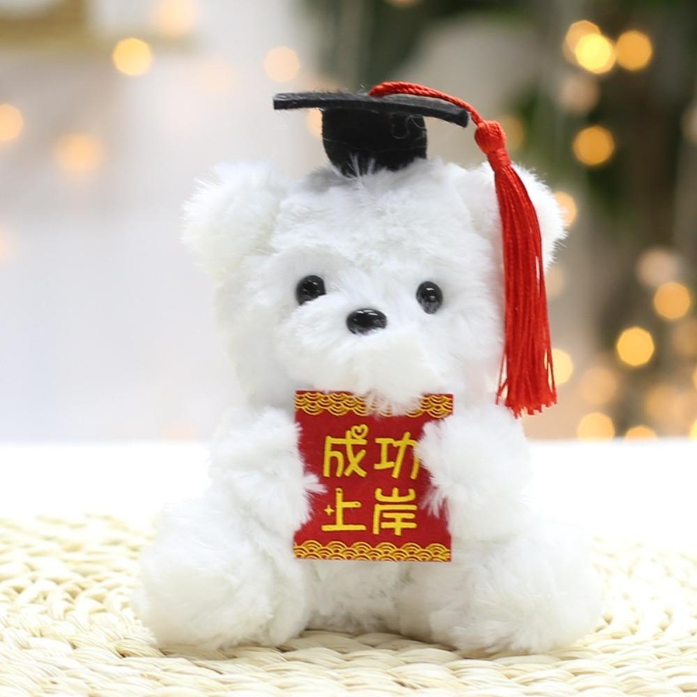 Cute Graduation Bear Plush Toy Soft Stuffed Dr Bear Plush Doll Backpack Accessory