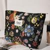 Vintage Flower Women Makeup Storage Handbag Portable Cosmetic Toiletry Organizer Pouch Large Capacity Floral Wash Bag