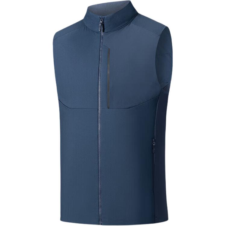 Anta Simple Versatile Warm Solid Color Stand Collar Comfortable Casual Vest Men Vest 152530802-5