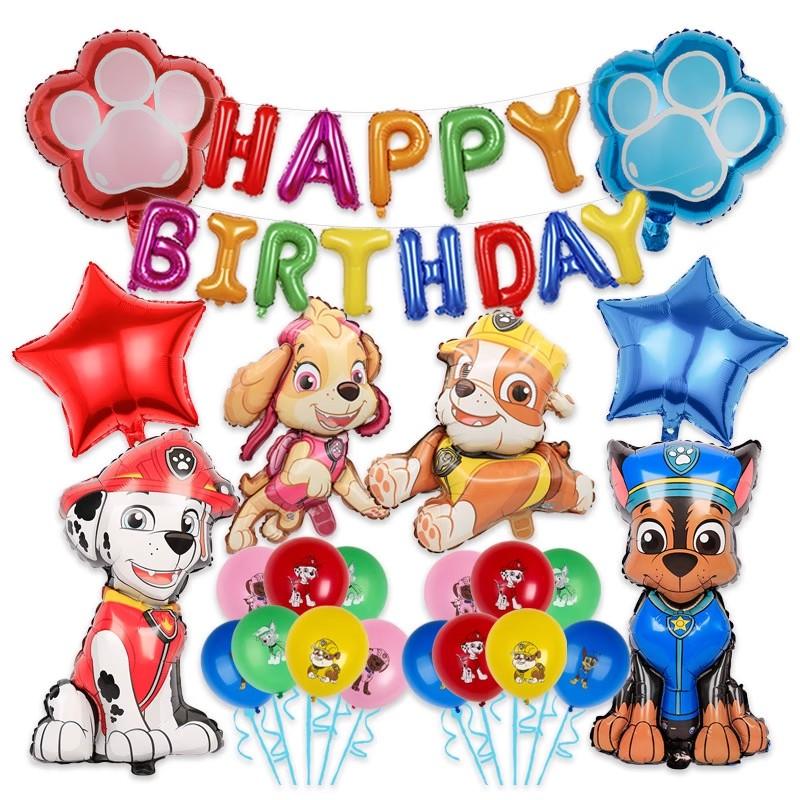 

Anime Paw Patrol Theme Kids Birthday Gamen Party Decoration Supplies Balloon Childen Gifts Cute Puppy Humanoid Balloons Round Sensory Compression as picture