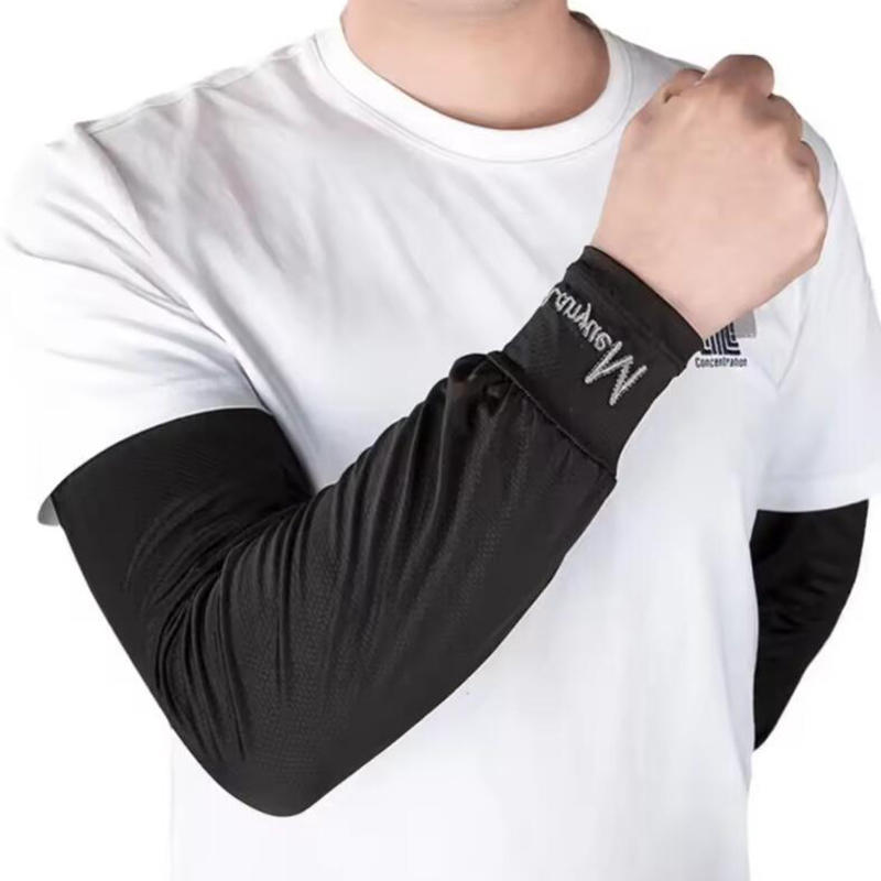Men's Loose Ice Silk Sleeves Cooling Arm Cover - Breathable Quick Drying Outdoor Sports UV Protection Sleeves